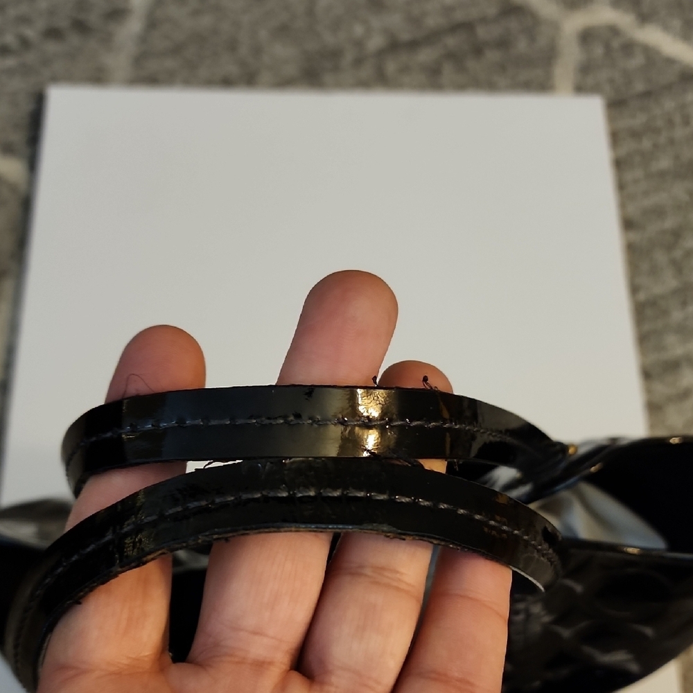 Coach Peyton Op Art Black Patent Leather Tote - Picture 8 of 16